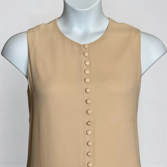 Vintage 80s Jones New York Dress Jacket Set Sz 16 Champagne Mother of Bride Glam - Picture 7 of 12